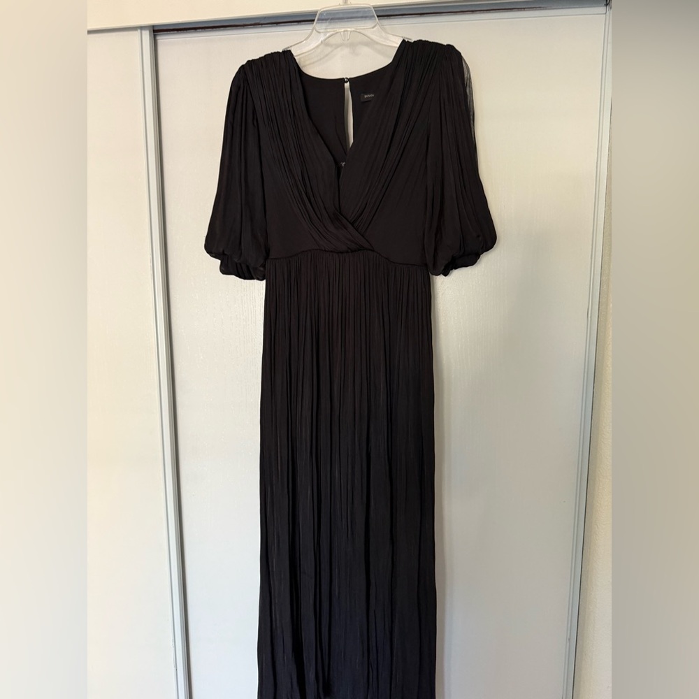Banana Republic Black Cowl Neck Dolman Sleeve Gown